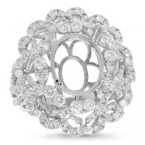 2.43ct 18k White Gold Diamond Semi-mount Ring