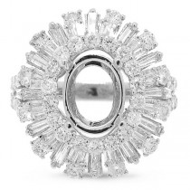 2.31ct 18k White Gold Diamond Semi-mount Ring