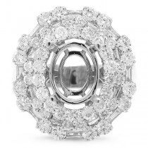 1.78ct 18k White Gold Diamond Semi-mount Ring