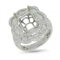 2.64ct 18k White Gold Diamond Semi-mount Ring