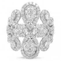 2.67ct 18k White Gold Diamond Lady's Ring