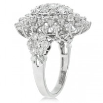 4.10ct 18k White Gold Diamond Lady's Ring