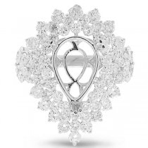 3.30ct 18k White Gold Diamond Semi-mount Ring