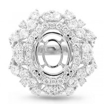 2.70ct 18k White Gold Diamond Semi-mount Ring