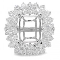 3.29ct 18k White Gold Diamond Semi-mount Ring