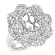 1.82ct 18k White Gold Diamond Semi-mount Ring
