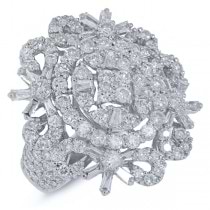 3.30ct 18k White Gold Diamond Lady's Ring