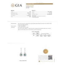6.86ct Diamond & 3.54ct Emerald 18k White Gold Gia Certified Earrings