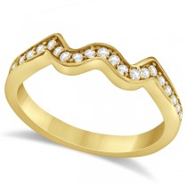 Intertwined Diamond Engagement Ring Bridal Set 14k Yellow Gold 0.59ctw