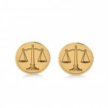 Scales of Justice Cuff Links 14k Yellow Gold