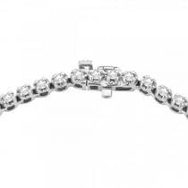 Custom-Made Eternity Diamond And Black Diamond Tennis Necklace 14k White Gold (10.35ct)