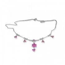 Ruby Chain Necklace in 14k White Gold (2.01ct)