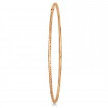 Diamond-Cut Slip On Stackable Bangle Bracelet 14k Rose Gold