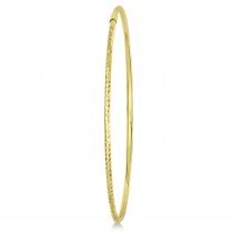 Diamond-Cut Slip On Stackable Bangle Bracelet 14k Yellow Gold