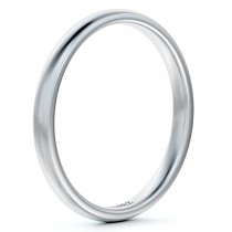 Dome Comfort Fit Wedding Ring Band Platinum (2mm)