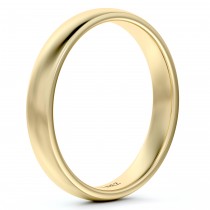 Dome Comfort Fit Wedding Ring Band 14k Yellow Gold (3mm)