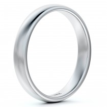 Dome Comfort Fit Wedding Ring Band Palladium (3mm)