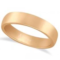 Dome Comfort Fit Wedding Ring Band 18k Rose Gold (4mm)