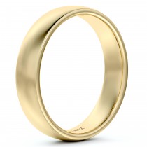 Dome Comfort Fit Wedding Ring Band 18k Yellow Gold (4mm)