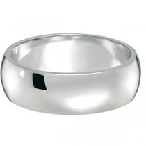 Dome Comfort Fit Wedding Ring Band Platinum (7mm)