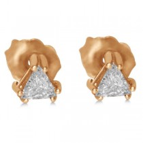 Triangle Diamond Stud Earrings in 14k Yellow Gold (0.25ct)
