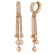 Pave Bridal Diamond Chandelier Earrings 14K Rose Gold (1.00ct)