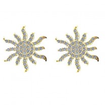 Diamond Sunburst Earring 14k Yellow Gold (0.49ct)