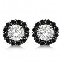 Round Cut Fancy Black Diamond Earring Jackets 14k Rose Gold (0.35ct)