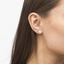 Vintage Round Cut Diamond Earring Jackets 14k Rose Gold (0.40ct)