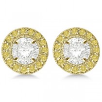 Vintage Fancy Yellow Diamond Earring Jackets 14k Yellow Gold (0.22ct)