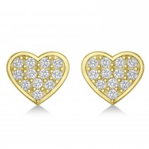 Heart & Arrow Diamond Mismatched Earrings 14k Yellow Gold (0.21ct)