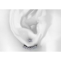 Freeform Diamond Earring Jackets in 14k White Gold (0.70ct)