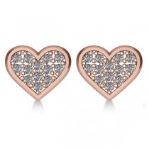 Diamond Heart Fashion Earrings 14k Rose Gold (0.26ct)