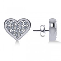 Diamond Heart Fashion Earrings 14k White Gold (0.26ct)