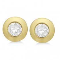 Diamond Solitaire Push-Back Stud Earrings in 14k Yellow Gold (0.25ct)