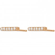 Diamond Bar Earrings 14k Rose Gold (0.12ct)