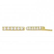 Diamond Bar Earrings 14k Yellow Gold (0.12ct)