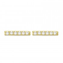Diamond Bar Earrings 14k Yellow Gold (0.12ct)