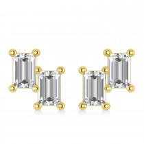 Bar Diamond Baguette Earrings 14k Yellow Gold (1.20 ctw)