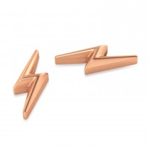 Lightning Bolt Earrings 14k Rose Gold