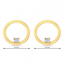 Floating Diamond Hoop Earrings 14k Yellow Gold (0.20 ctw)