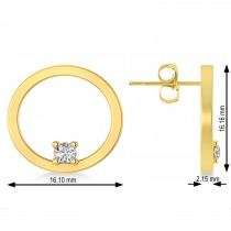 Floating Diamond Hoop Earrings 14k Yellow Gold (0.20 ctw)