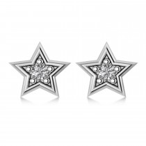 Diamond Stars Earrings 14k White Gold (0.10 ct)