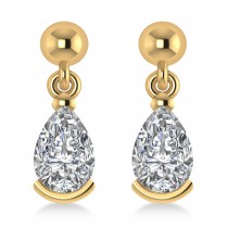 Diamond Dangling Pear Earrings 14k Yellow Gold (2.00ct)
