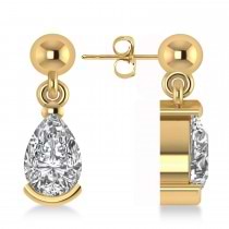Diamond Dangling Pear Earrings 14k Yellow Gold (2.00ct)