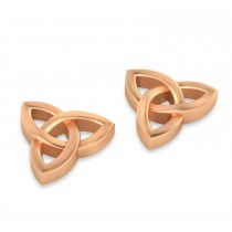 Celtic Knot Stud Earrings 14k Rose Gold