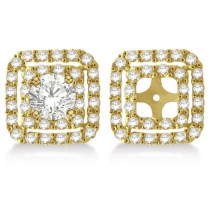 Pave-Set Square Diamond Earring Jackets in 14k Yellow Gold (1.05ct)