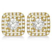 Pave-Set Square Diamond Earring Jackets in 14k Yellow Gold (1.05ct)