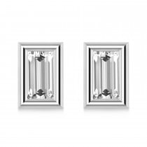 2.00ct Baguette-Cut Diamond Stud Earrings Platinum (G-H, VS2-SI1)