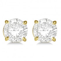 1.50ct. 4-Prong Basket Diamond Stud Earrings 14kt Yellow Gold (H-I, SI2-SI3)